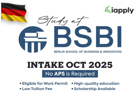 Study in Germany at BSBI | No APS, Scholarships Available for Oct 2025 Intake! 
